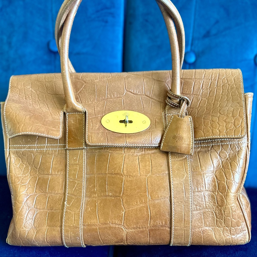 Mulberry Bayswater Tan Crocodile print